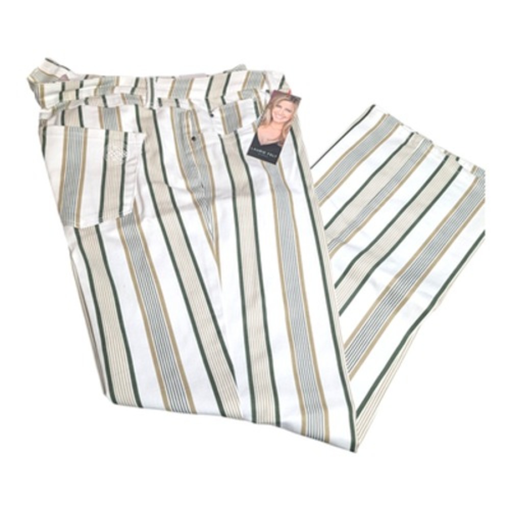 Laurie Felt Power Silky Womens Xtra Large White Olive‎ Pull On Stretch Jeans NEW